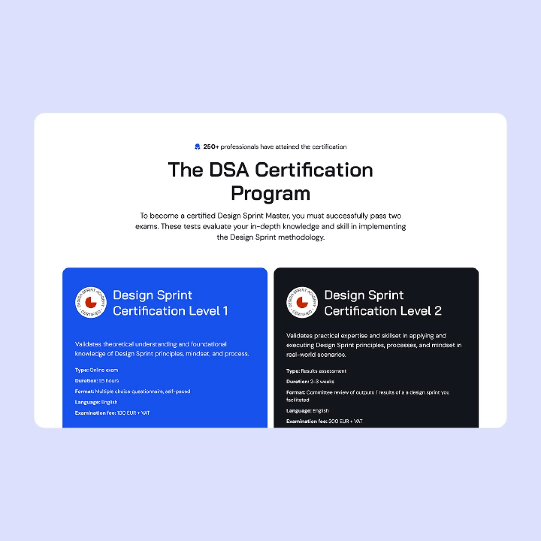 Design Sprint Academy: website and brand detail from the build