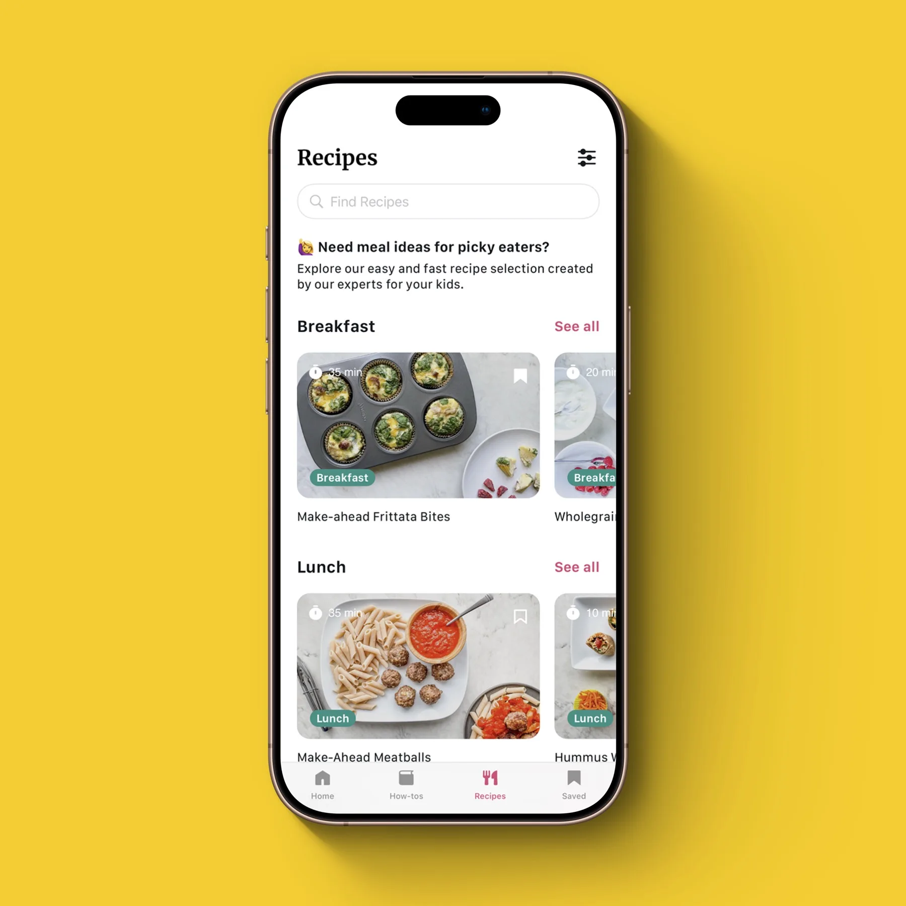 Easy Bites: meal flows, answers at mealtime