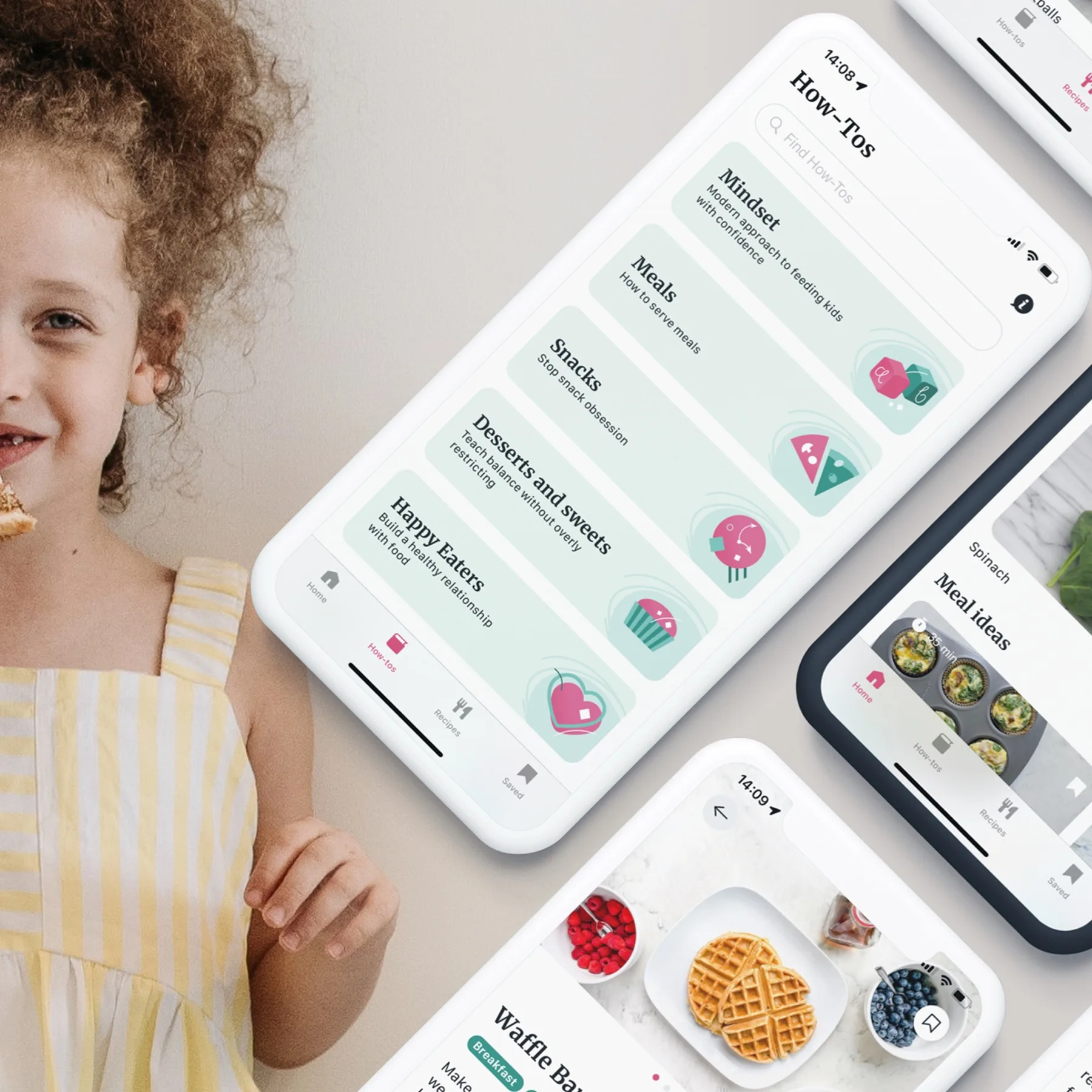 Easy Bites: app screens on iOS