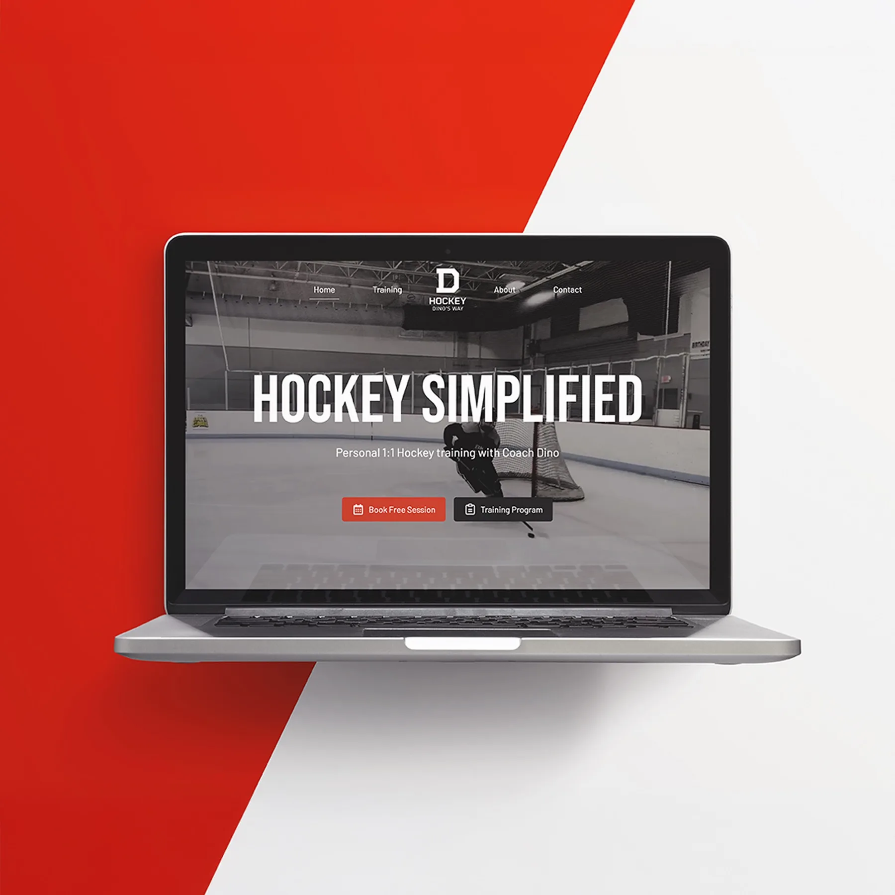 Hockey Dino's Way: the live website homepage