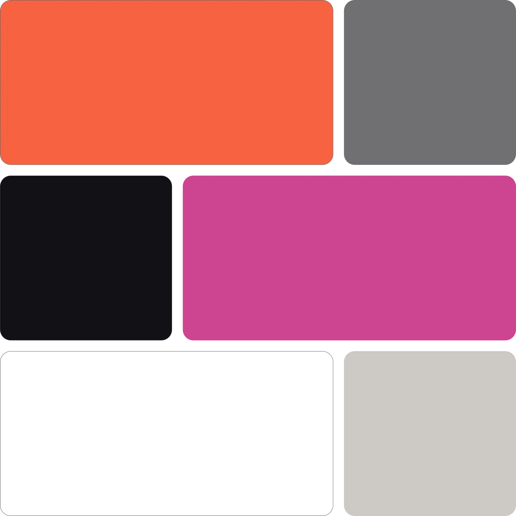 Insightful: color system, orange to magenta gradient