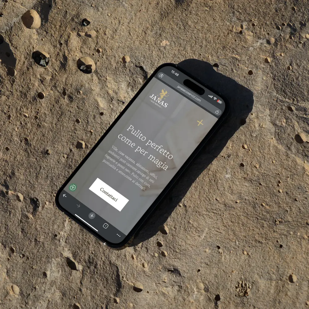 Janas Eco Servizi: the website on mobile