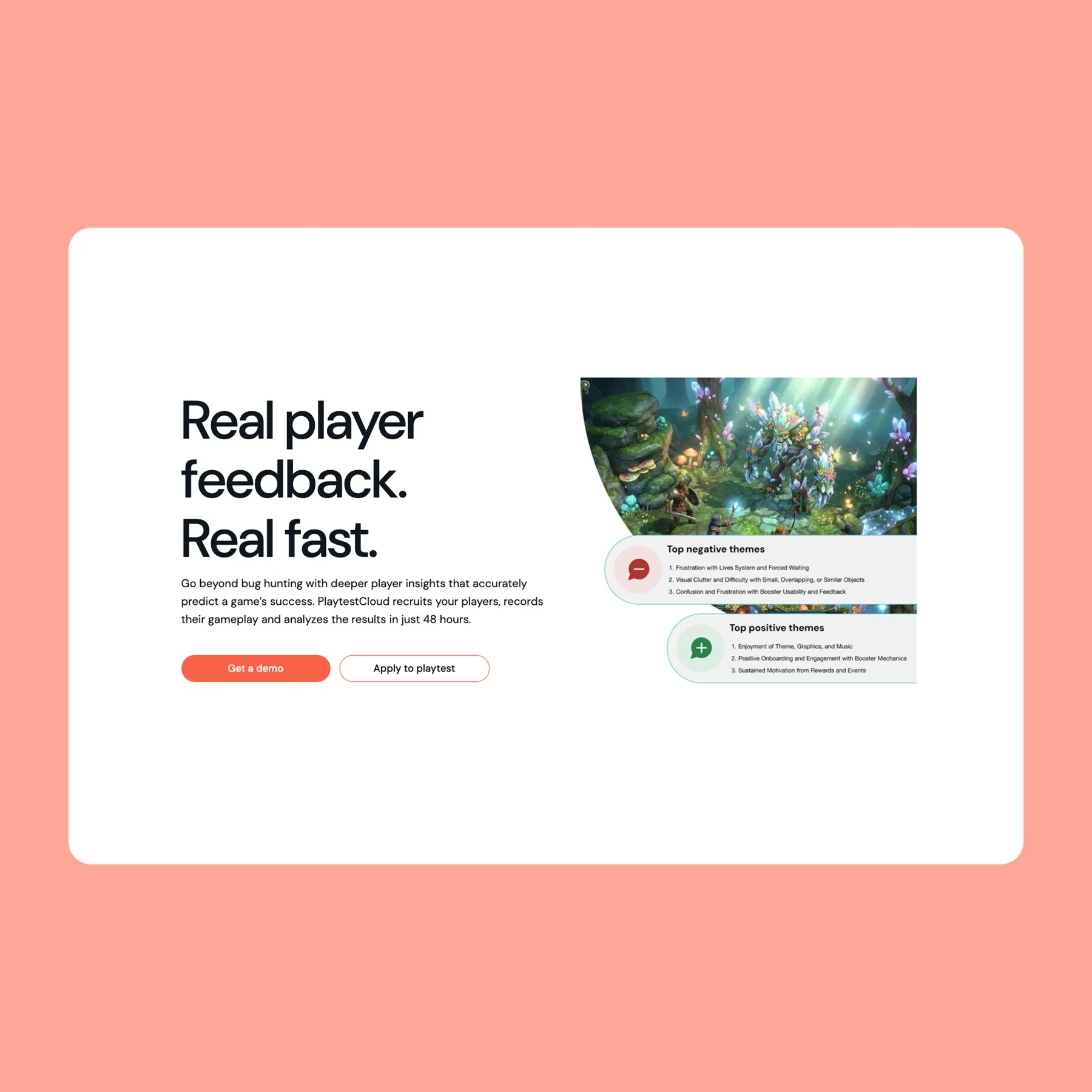 PlaytestCloud: the Real player feedback homepage