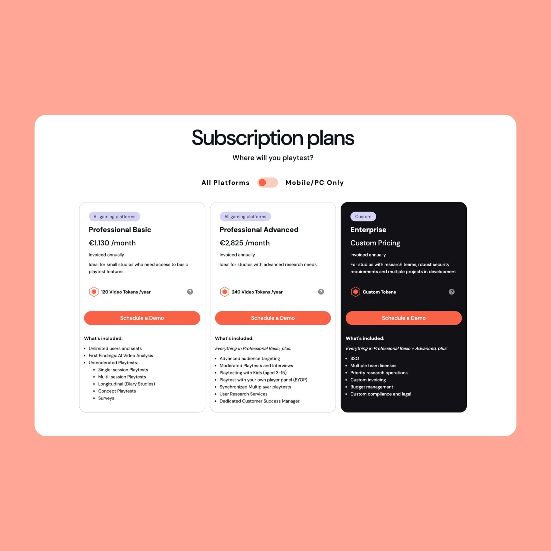 PlaytestCloud: Webflow components build