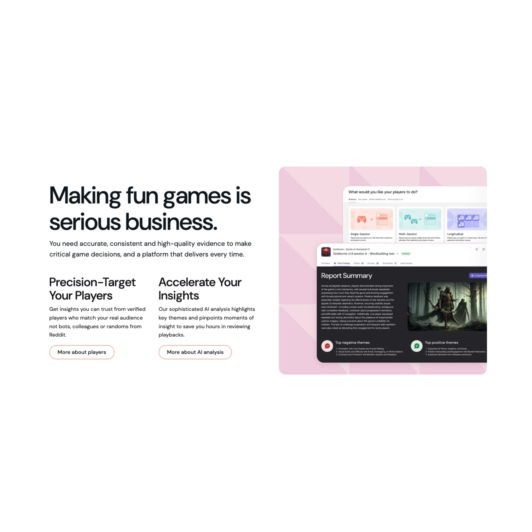 PlaytestCloud: making fun games is serious business, the platform