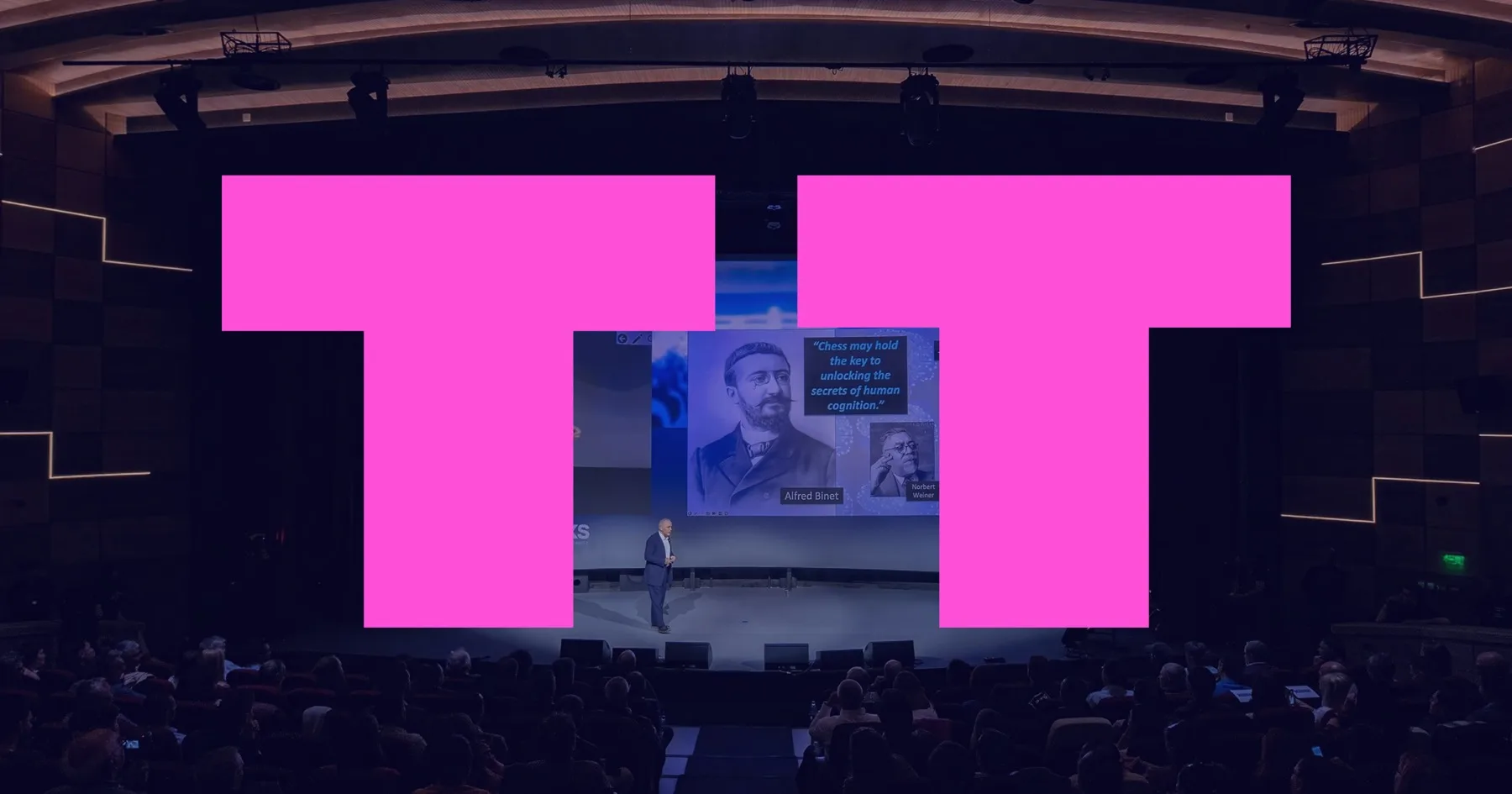Tech Talks: the conference stage with the brand identity