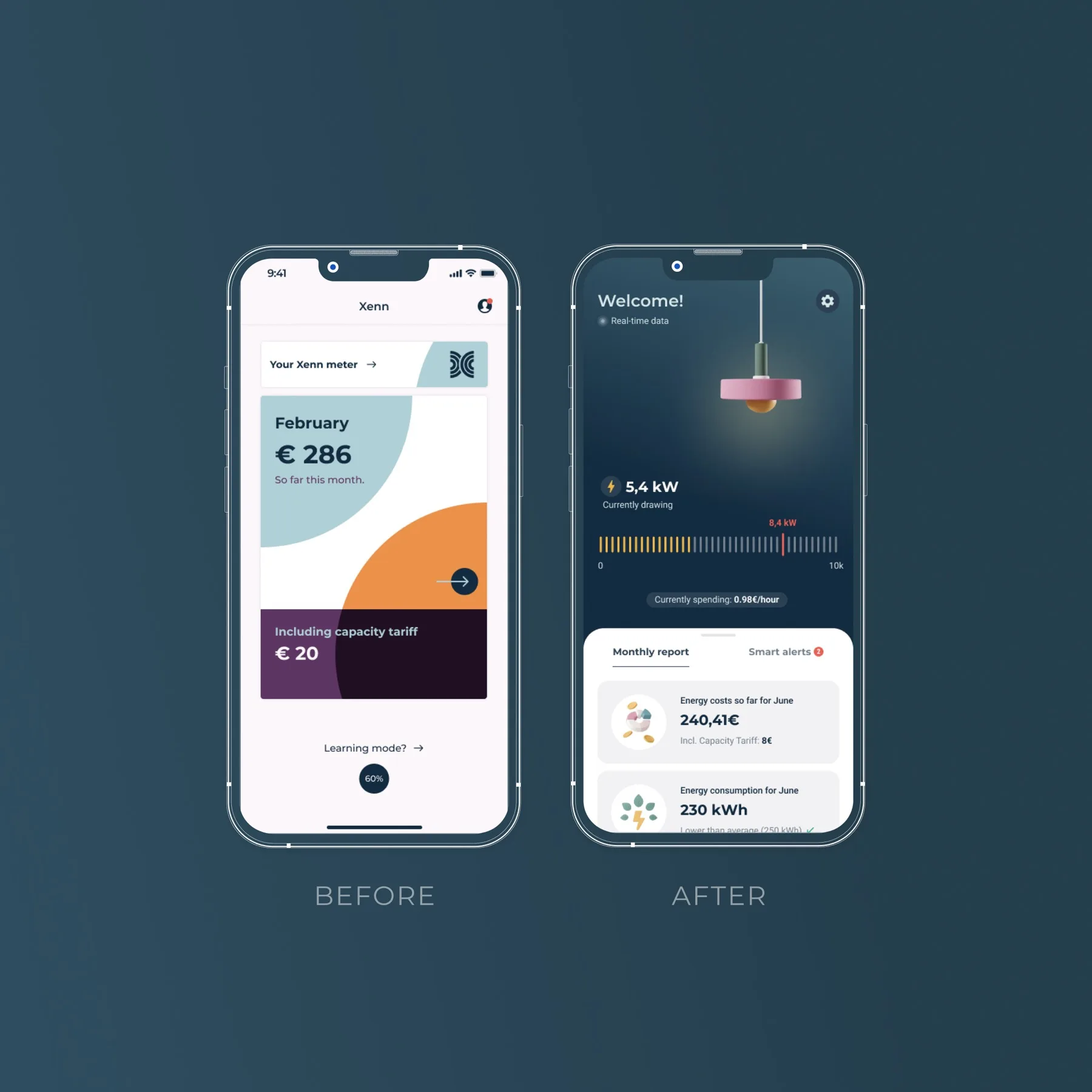 Xenn: the app before and after the redesign